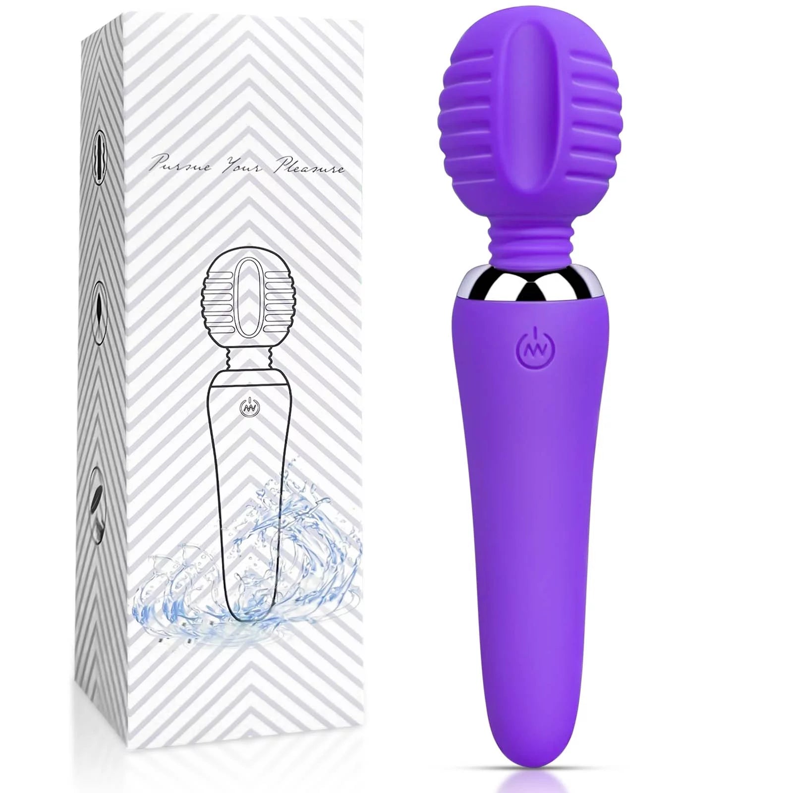 Vibrator Wand, Powerful and Quiet Bullet Vibrator, G Spot Vibrator for Women, Sex Toys for Women, Adult Toys with 10 Vibration Modes, Purple